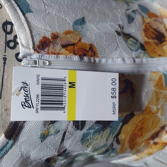 Bailey Blue ace White and Golden Yellow Floral Dress Size M - Picture 3 of 9